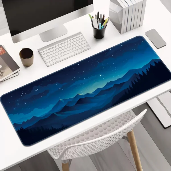 cn-11134207-7r98o-lrd74h1r0gj1a6.webp Starry Night Sky Design Mousepads Large Mountain Mouse Pad with Non Slip Rubber Base 80x30 90x40 100x50 120x60cm
