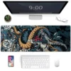 Large Dragon Pattern Mouse Pad with Stitched Edges  Extended Gaming Mousepads  Anti Slip Base Desk Mat 80   90   100   120cm