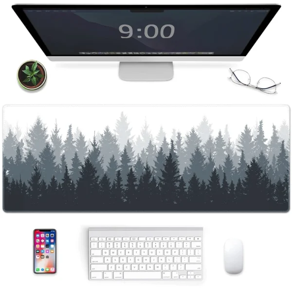 cn-11134207-7r98o-lrd74h20yndp9d.webp Large Fog Misty Forest Mouse Pad Extended Gaming Mousepads with Non Slip Base Desk Mat 80x30 90x40 100x50cm 120x60cm
