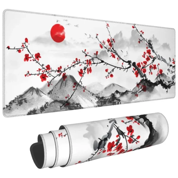 cn-11134207-7r98o-lrs88hk58ey5da.webp Japanese Cherry Blossom Mouse Pad Large Keyboard Mousepads with Stitched Edges For Home Office 80x30 90x40 100x50cm