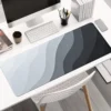 Large Gaming Mouse Pad Black White Background Pattern Mouse Mat Non Slip Rubber Base Desk Mat with Stitched Edges