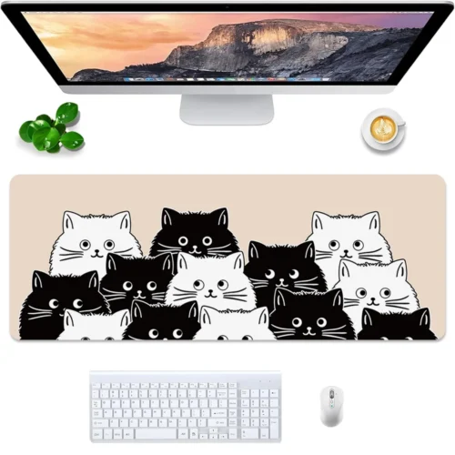 cn-11134207-7r98o-ly6bdtdm2i5vfc.webp Large Cute Manny Cat Pattern Mouse Pad Anti Slip Rubber Mousepads Premium Textured Mouse Mat For Women Men Computer