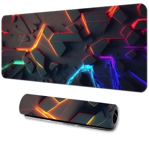 cn-11134207-7ras8-m2qcvddc0t7775.webp Large 3D Lines Gaming Mouse Pad Non Slip Rubber Base Ensures Smooth Gliding Colorful Desk Mat For Gamers and Office Use