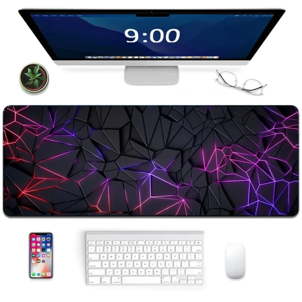 cn-11134207-7ras8-m5e9sxk94wtd71.webp Large Purple Ray Line Mouse Pad Extended Desk Mat with Stitched Edge Mousepads For Gaming and Office 100cm 90cm 80cm