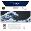 cn-11134207-7ras8-mdafre91l1j429.webp Blue Japanese Sea Wave Mouse Pad Large Gaming Mousepads with Non Slip Rubber Base Desk Mat 100x50cm 90x40cm 80x30cm