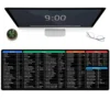 Large PC Office Spreadsheet Mouse Pad With Non Slip Base Mousepads For Gaming and Office 100cm   90cm   80cm