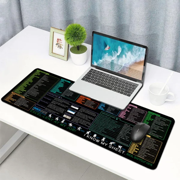sg-11134201-7renb-m8x6x3ikssihc8.webp Excel Shortcut Keys Mouse Pad Extended Large Office Spreadsheet Gaming Mousepads 80x30cm 90x40cm 100x50cm 120x60cm